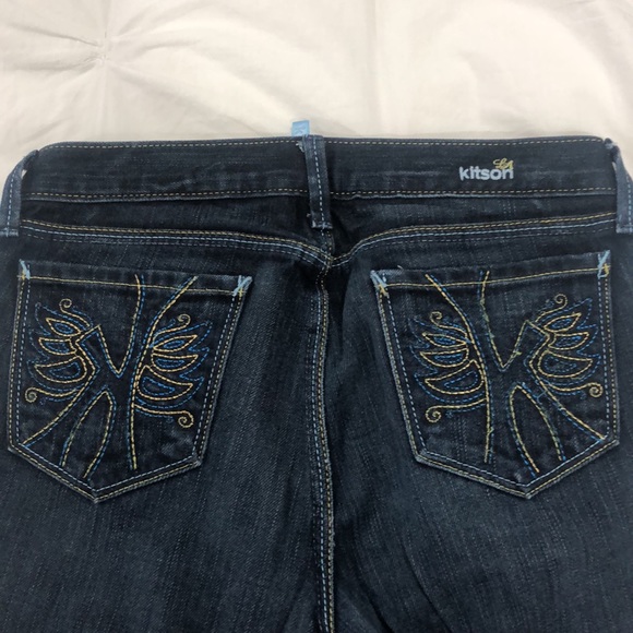 Kitson LA Dark Wash Low Rise Bootcut Jeans (Size 28) - Picture 5 of 6